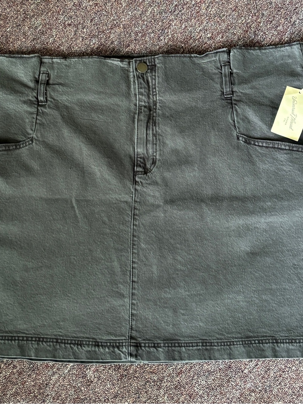 Universal Thread Charcoal Gray Denim Mini Skirt Plus Size NWT